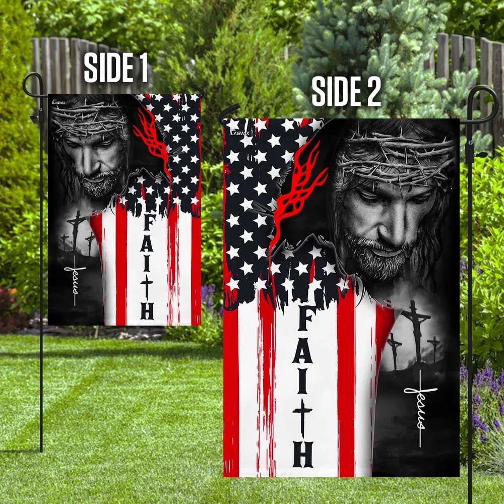 Faith Of Jesus Christ Flag, Outdoor Christian House Flag, Christian Flag, Scripture Flag, Garden Banner