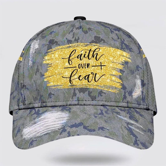 Faith Over Fear Baseball Cap, Christian Baseball Cap, Religious Cap, Jesus Gift, Jesus Hat