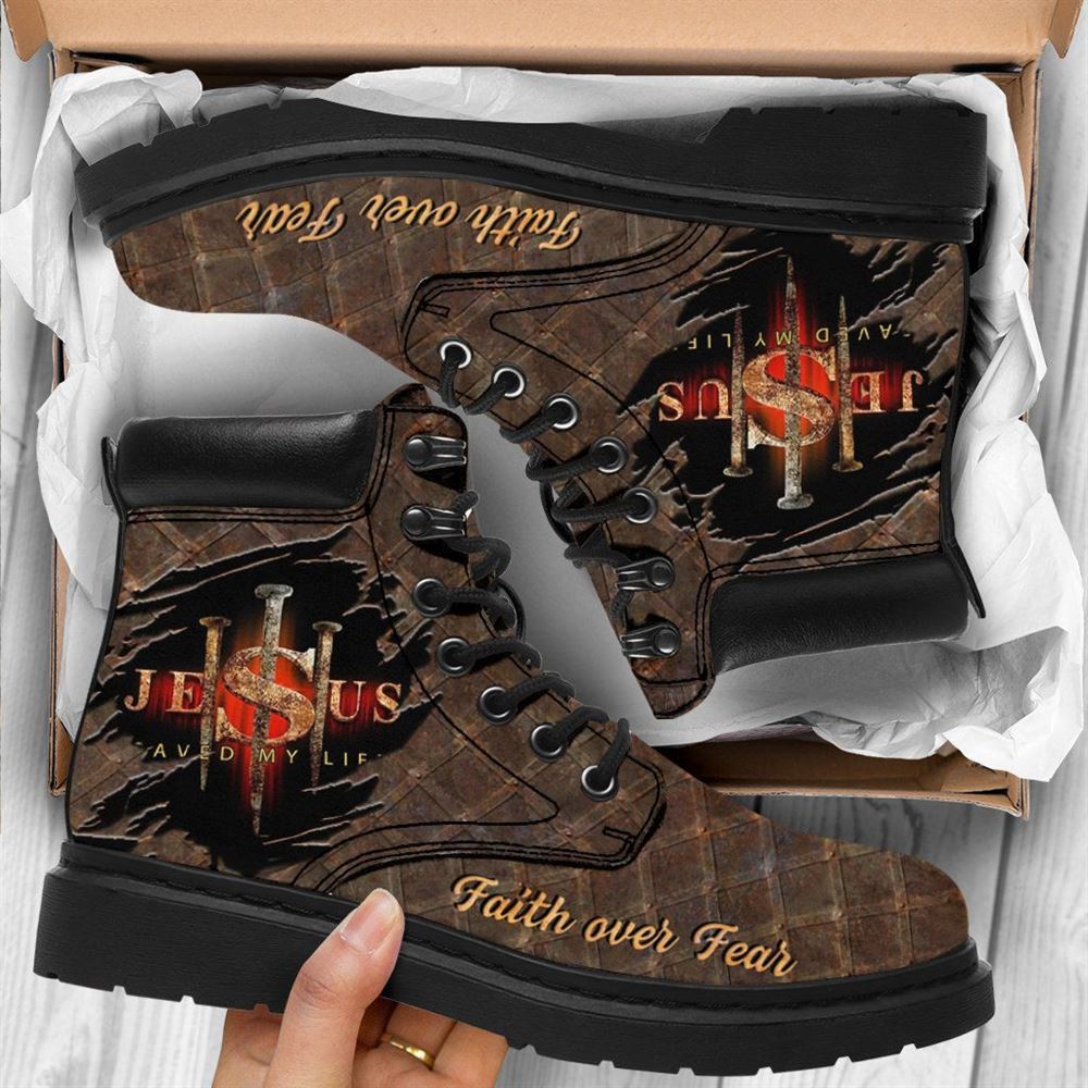Faith Over Fear Boots, Jesus Christ Shoes, Christian Lifestyle Boots ...