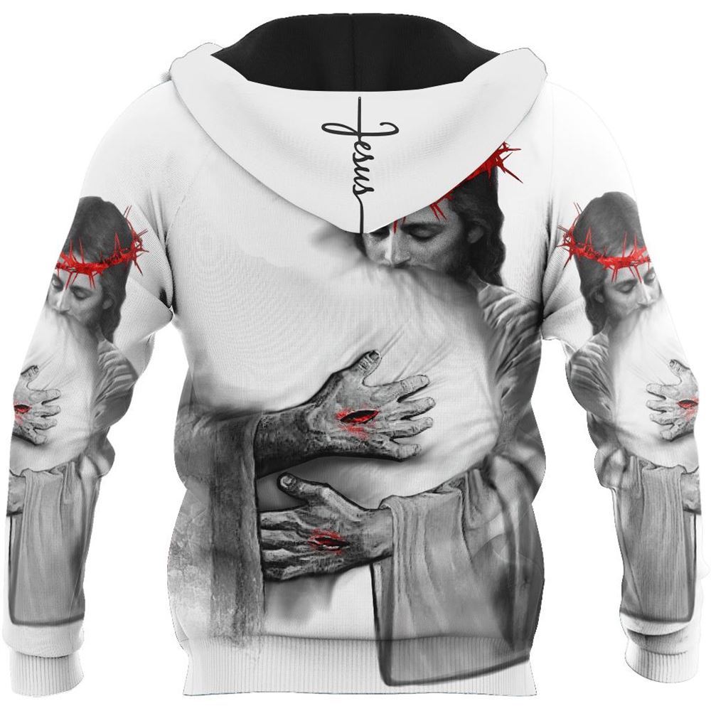 Faith Over Fear In the Arms Of Lord God 3D Hoodie For Man And Women, Jesus Printed 3D Hoodie