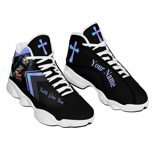 Faith Over Fear Jesus Hands Customized Jd13 Shoes For Man And Women, Christian Basketball Shoes, Gifts For Christian, God Shoes