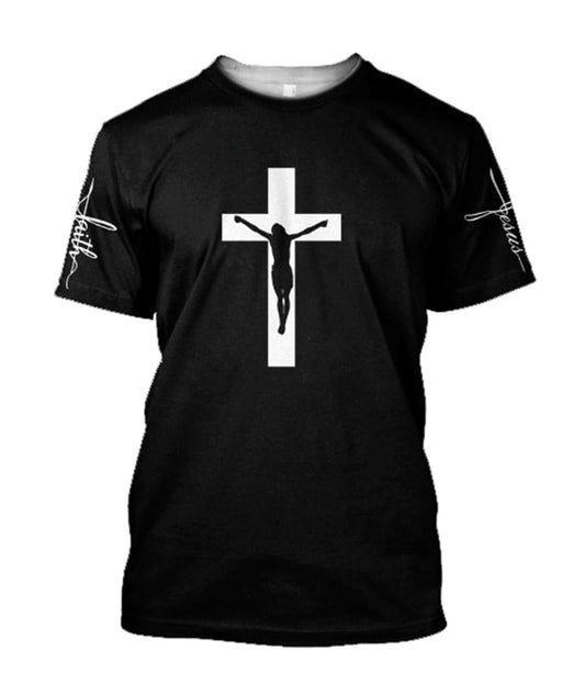 Faith Over Fear Jesuss All Over Print 3D T-Shirt, Gift For Christian, Jesus Shirt