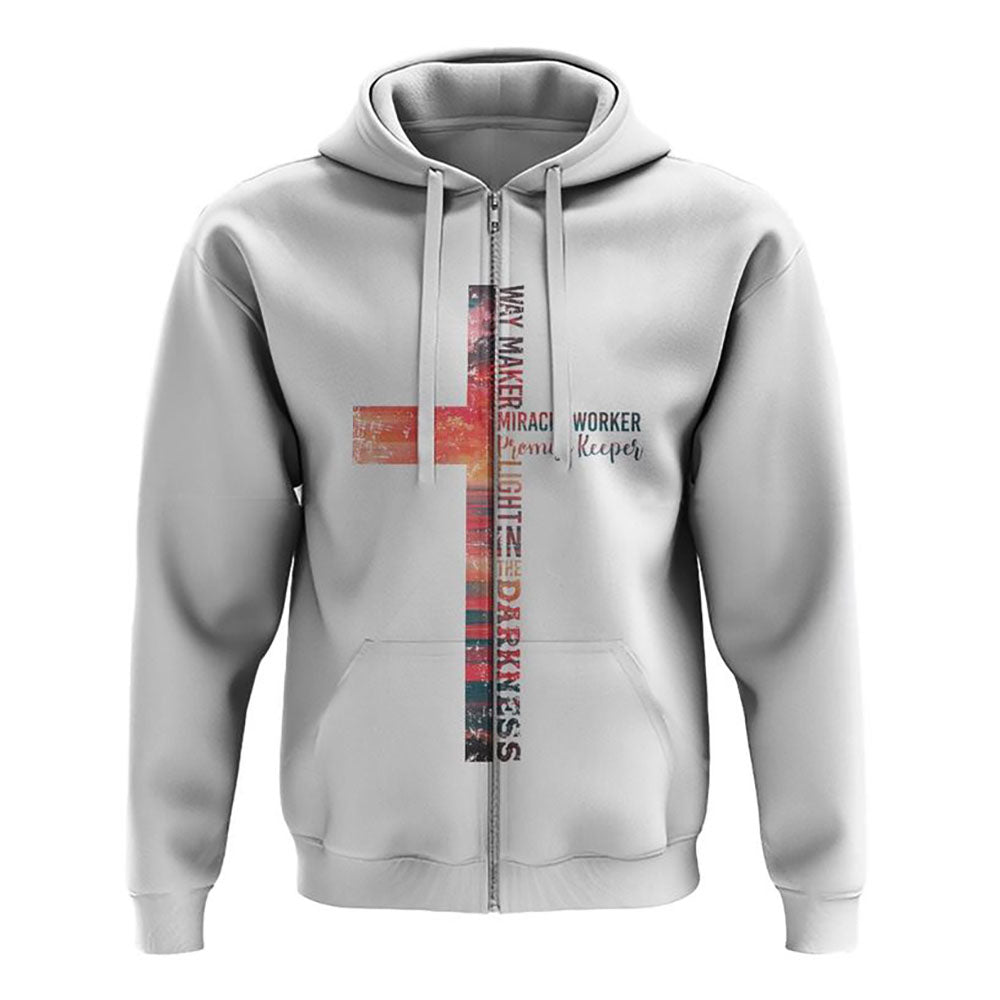 Faith Over Fear Painting Beach Flag All Over Print 3D Hoodie, Christian Hoodie, Christian Sweatshirt, Bible Verse Shirt