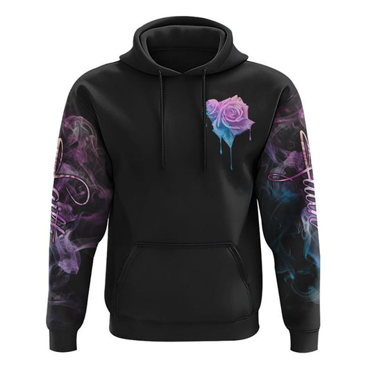 Faith Rose All Over Print 3D Hoodie, Christian Hoodie, Christian Sweatshirt, Bible Verse Shirt
