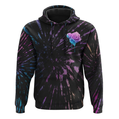 Faith Rose Watercolor Tie Dye All Over Print 3D Hoodie, Christian Hoodie, Christian Sweatshirt, Bible Verse Shirt