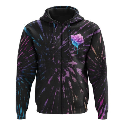 Faith Rose Watercolor Tie Dye All Over Print 3D Hoodie, Christian Hoodie, Christian Sweatshirt, Bible Verse Shirt