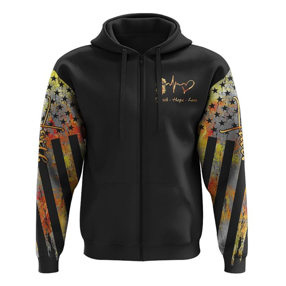 Faith Sunflower Wings Watercolor All Over Print 3D Hoodie, Christian Hoodie, Christian Sweatshirt, Bible Verse Shirt