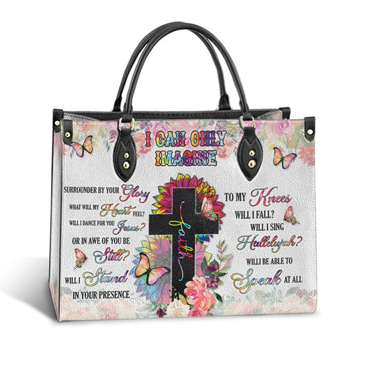 Faith Surrounded By Your Glory 1Leather Bag, Women's Pu Leather Bag, Gift For Grandmothers