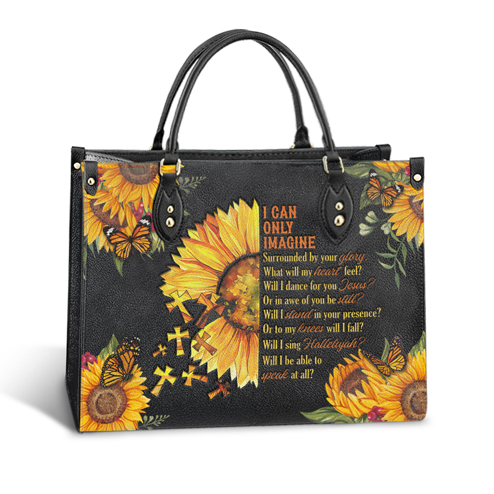 Faith Surrounded By Your Glory 2 Leather Bag, Women's Pu Leather Bag, Gift For Grandmothers