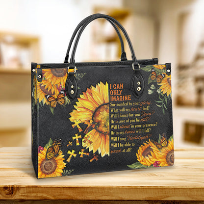 Faith Surrounded By Your Glory 2 Leather Bag, Women's Pu Leather Bag, Gift For Grandmothers