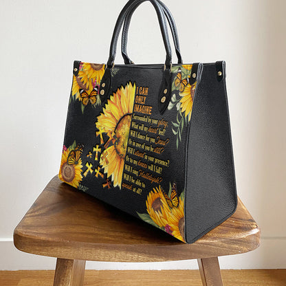 Faith Surrounded By Your Glory 2 Leather Bag, Women's Pu Leather Bag, Gift For Grandmothers