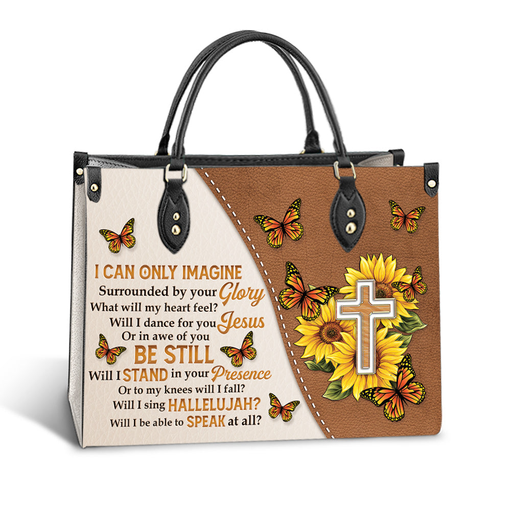 Faith Surrounded By Your Glory 3 Leather Bag, Women's Pu Leather Bag, Gift For Grandmothers