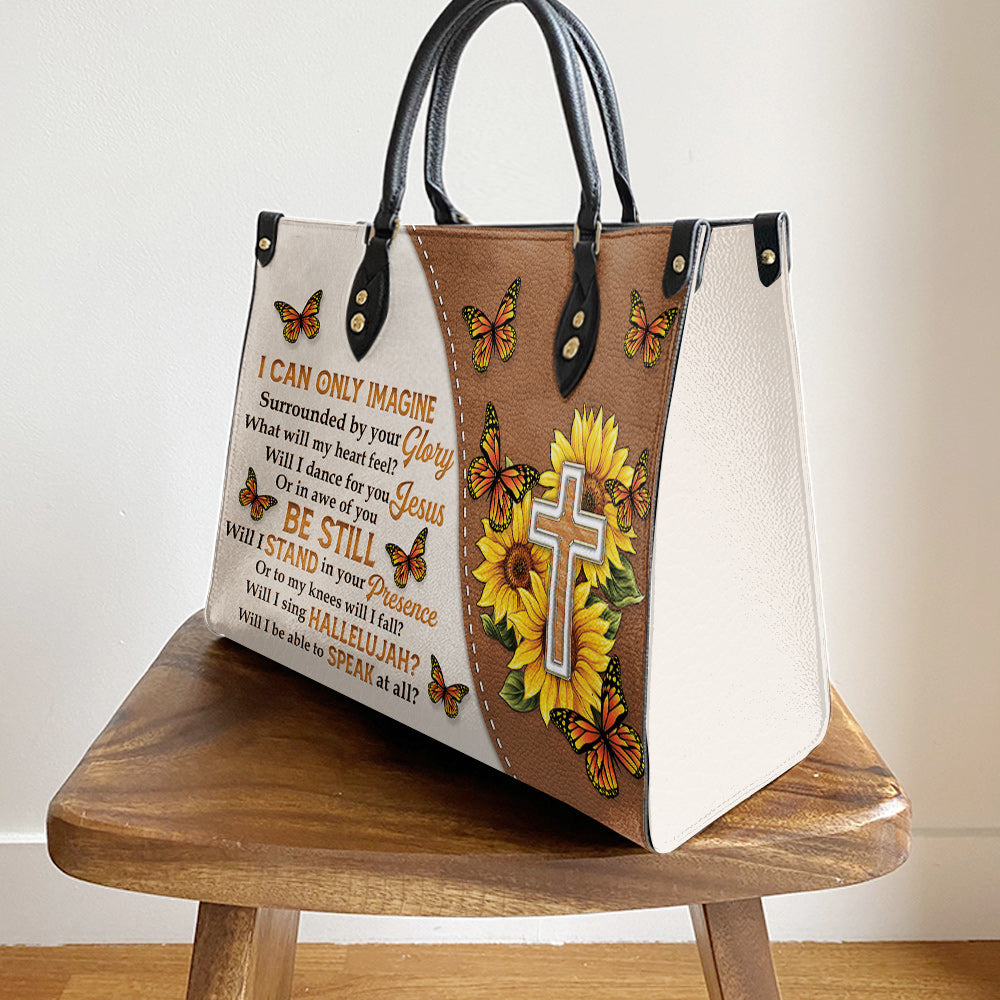 Faith Surrounded By Your Glory 3 Leather Bag, Women's Pu Leather Bag, Gift For Grandmothers