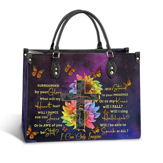 Faith Surrounded By Your Glory 4 Leather Bag, Women's Pu Leather Bag, Gift For Grandmothers