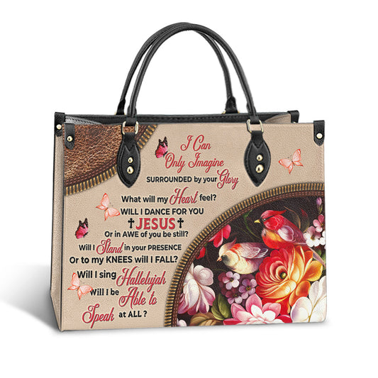 Faith Surrounded By Your Glory 5 Leather Bag, Women's Pu Leather Bag, Gift For Grandmothers