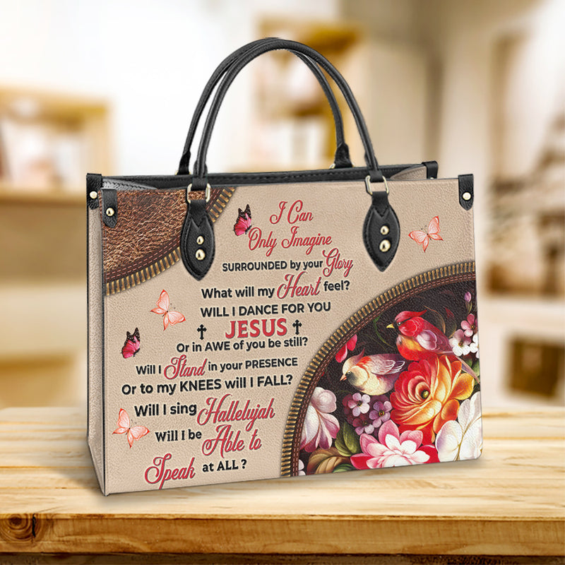 Faith Surrounded By Your Glory 5 Leather Bag, Women's Pu Leather Bag, Gift For Grandmothers