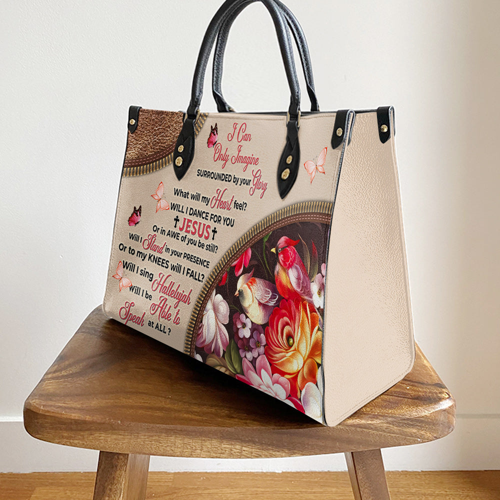 Faith Surrounded By Your Glory 5 Leather Bag, Women's Pu Leather Bag, Gift For Grandmothers