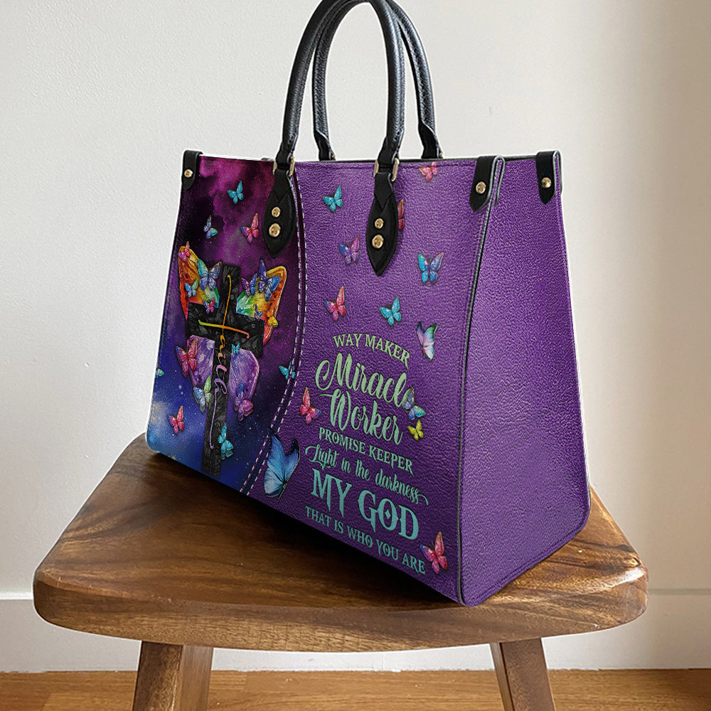 Faith Way Maker 2 Leather Bag, Women's Pu Leather Bag, Gift For Grandmothers