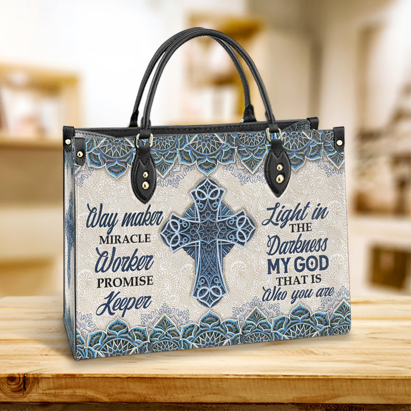 Faith Way Maker Leather Bag, Women's Pu Leather Bag, Gift For Grandmothers