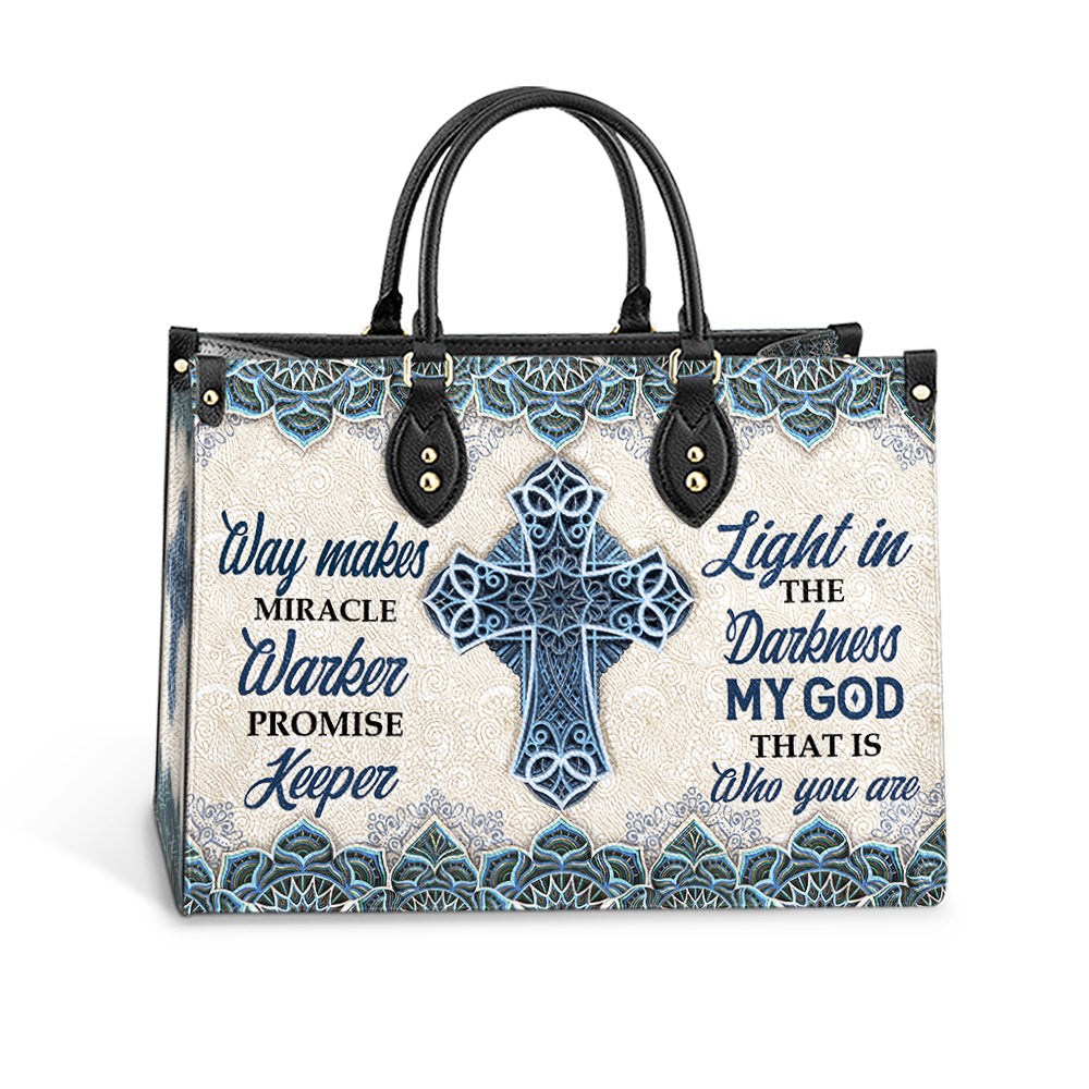 Faith Way Maker Leather Bag, Women's Pu Leather Bag, Gift For Grandmothers