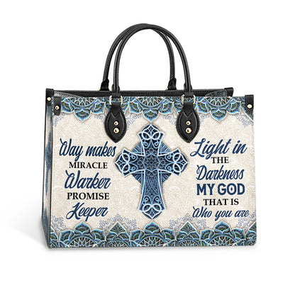 Faith Way Maker Leather Bag, Women's Pu Leather Bag, Gift For Grandmothers