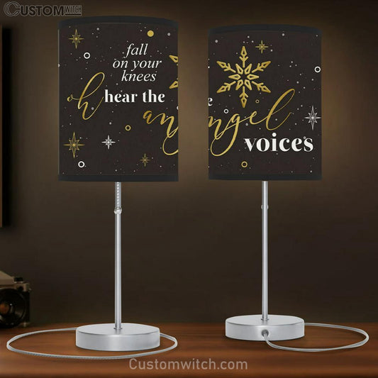Fall On Your Knees Oh Hear The Angel Voices - Christmas Table Lamb Gift - Christian Bedroom Decor