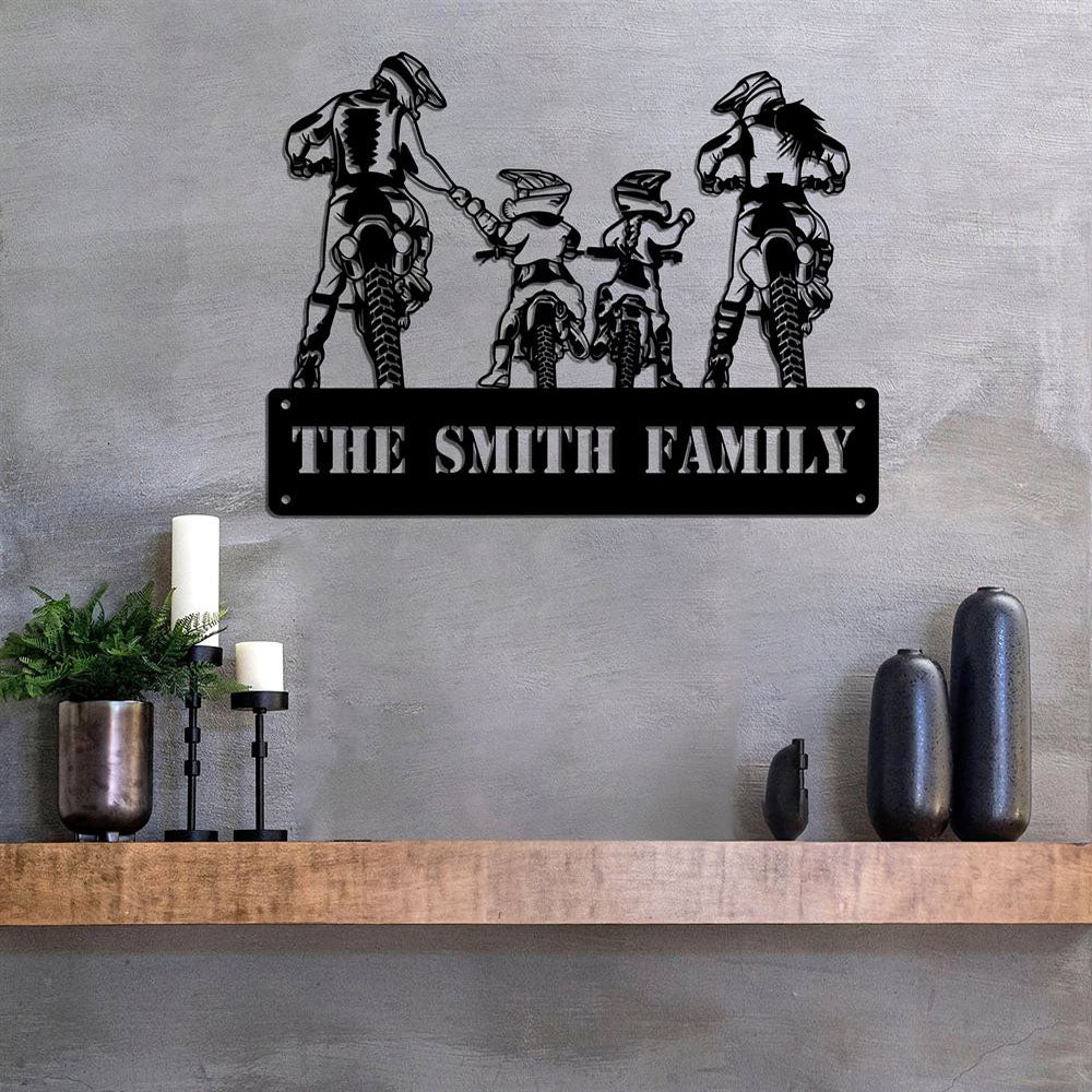 Family Motorcycle Metal Sign, Metal Garage Sign, Motorcycle Metal Sign, Garage Decoration, Steel Metal Art