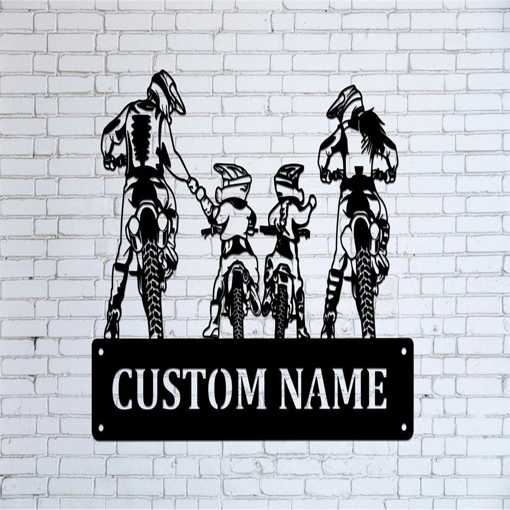 Family Motorcycle Metal Sign, Metal Garage Sign, Motorcycle Metal Sign, Garage Decoration, Steel Metal Art