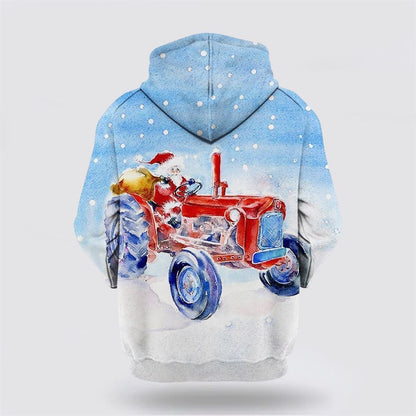 Farmer Tractor Christmas All Over Print 3D Hoodie For Men & Women, Christmas Hoodie Cute, Christmas Gift, Christmas Fashion