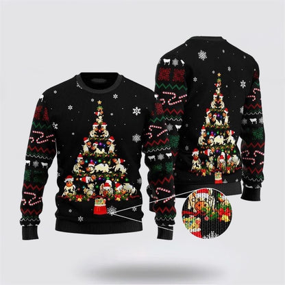 Farmers Sweater, Cute Cow Merry Christmas Ugly Christmas Sweater, Christmas Crewneck Sweater, Winter Farm Fashion