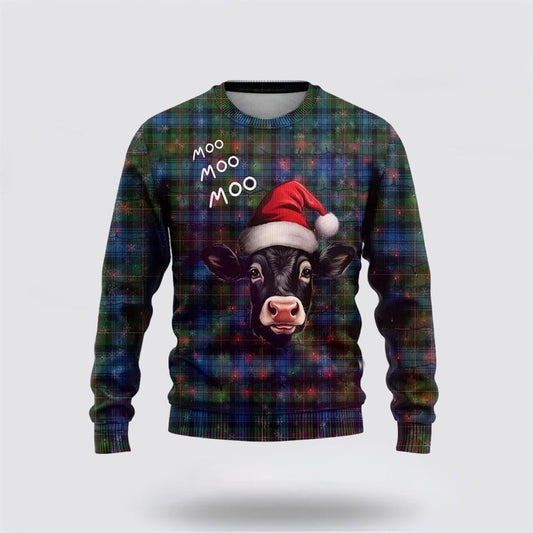 Farmers Sweater, Funny Angus Cow Christmass Ugly Christmas Sweater, Christmas Crewneck Sweater, Winter Farm Fashion
