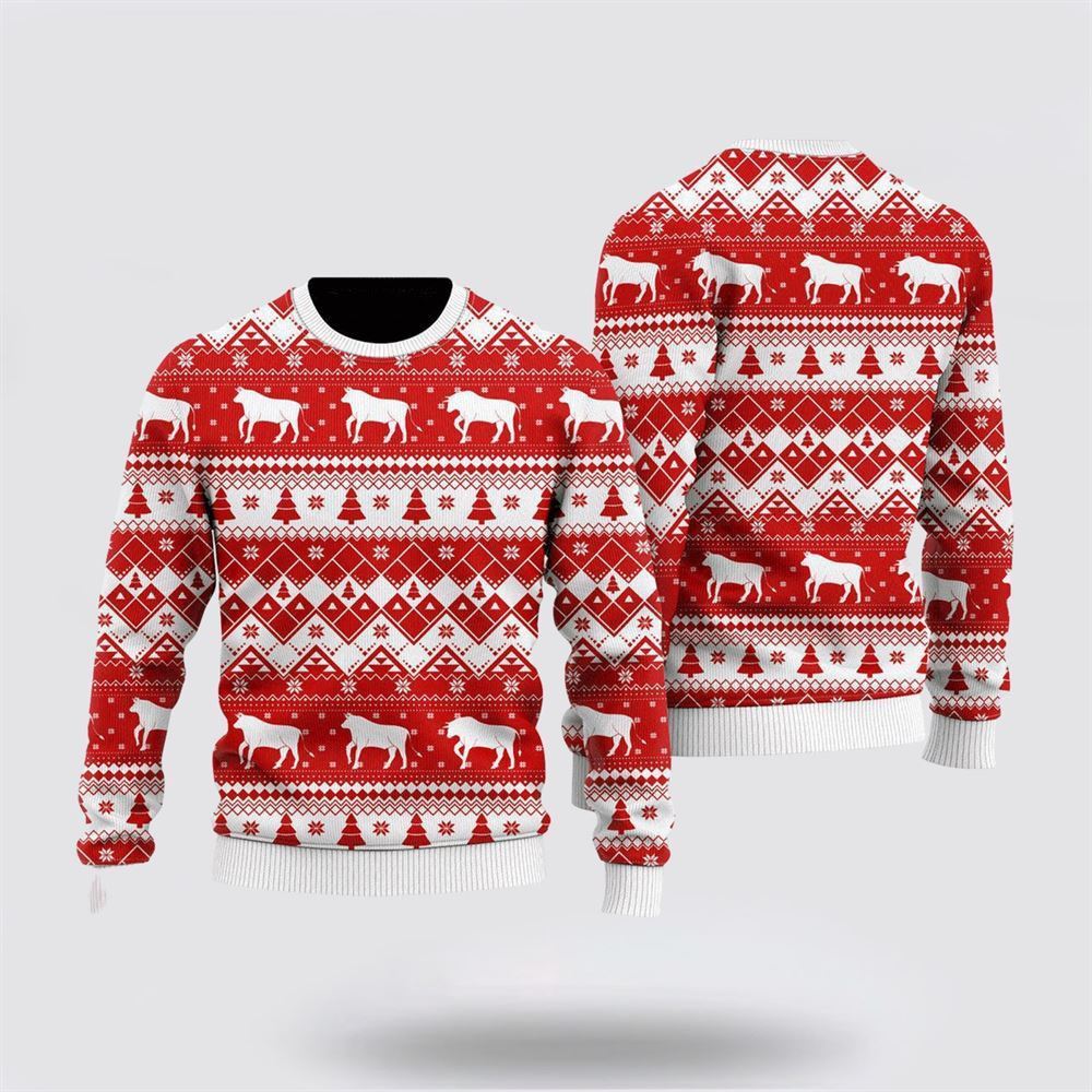 Farmers Sweater, Funny Cows In Snow Ugly Christmas Sweater, Christmas Crewneck Sweater, Winter Farm Fashion