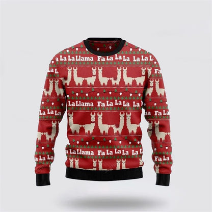 Farmers Sweater, Llama Lalala Ugly Christmas Sweater, Christmas Crewneck Sweater, Winter Farm Fashion