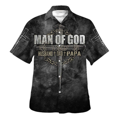 Father's Day Man Of God Husband Dad Papa Hawaiian Shirt For Men, Christian Hawaiian Shirt, Gift For Christian