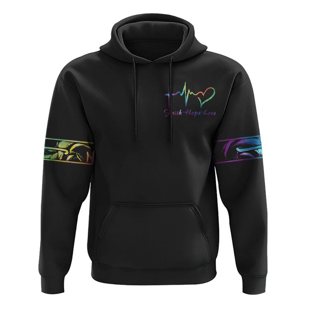 Fe Rose Colorful All Over Print 3D Hoodie, Christian Hoodie, Christian Sweatshirt, Bible Verse Shirt