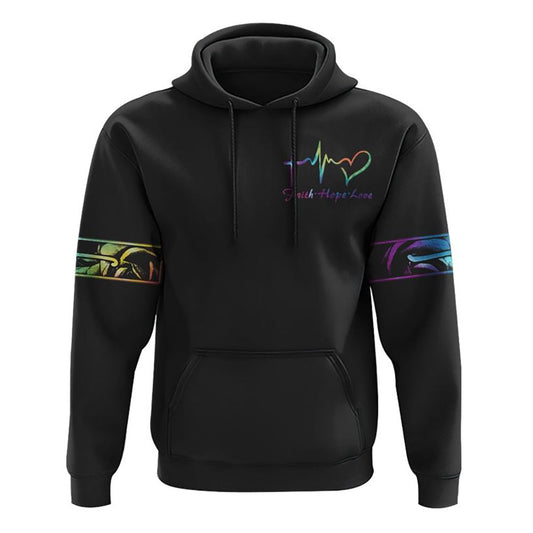 Fe Rose Colorful All Over Print 3D Hoodie, Christian Hoodie, Christian Sweatshirt, Bible Verse Shirt