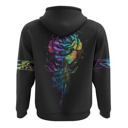 Fe Rose Colorful All Over Print 3D Hoodie, Christian Hoodie, Christian Sweatshirt, Bible Verse Shirt