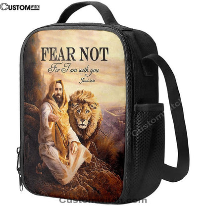 Fear Not For I Am With You Lunch Bag, Lion Of Judah Jesus Hand Lunch Bag, Christian Lunch Bag, Religious Lunch Box For School, Picnic