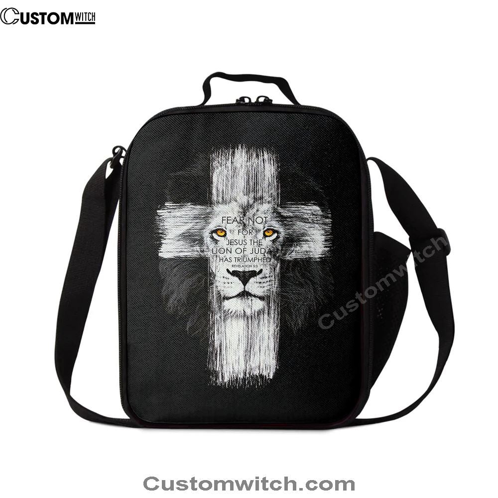 Fear Not For Jesus Lunch Bag, Lion Of Judah Has Triumphed Revelation 5 5 Lunch Bag, Christian Lunch Bag, Religious Lunch Box For School, Picnic
