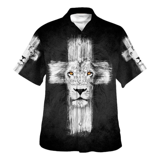 Fear Not For Jesus The Lion Judah Has Triumphed Hawaiian Shirt For Men, Christian Hawaiian Shirt, Gift For Christian