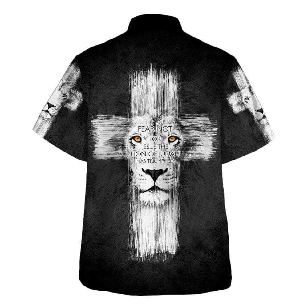 Fear Not For Jesus The Lion Judah Has Triumphed Hawaiian Shirt For Men, Christian Hawaiian Shirt, Gift For Christian