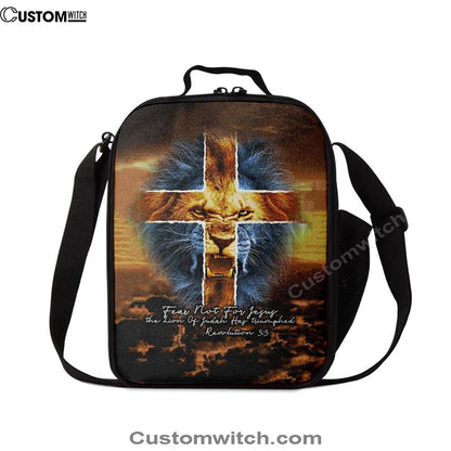 Fear Not For Lion Of Judah Jesus Lunch Bag, Revelation 5 5 Lunch Bag, Christian Lunch Bag, Religious Lunch Box For School, Picnic