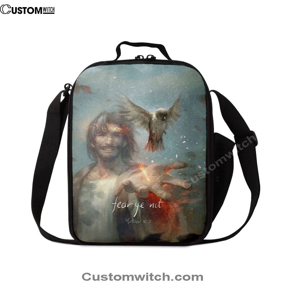 Fear Ye Not Lunch Bag, Jesus Christ Lunch Bag, Christian Lunch Bag, Religious Lunch Box For School, Picnic