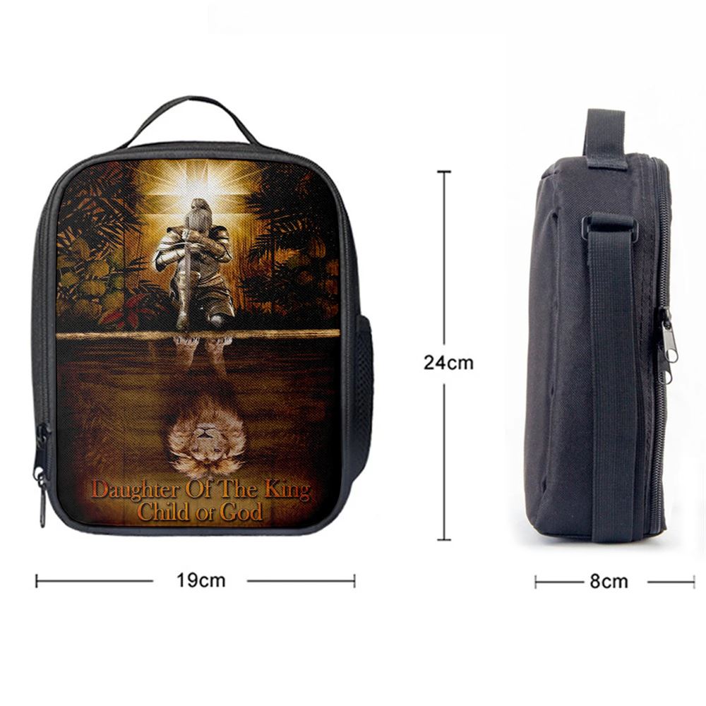 Female Warrior Daughter Of A King Child Of God Lunch Bag, Christian Lunch Bag, Religious Lunch Box For School, Picnic