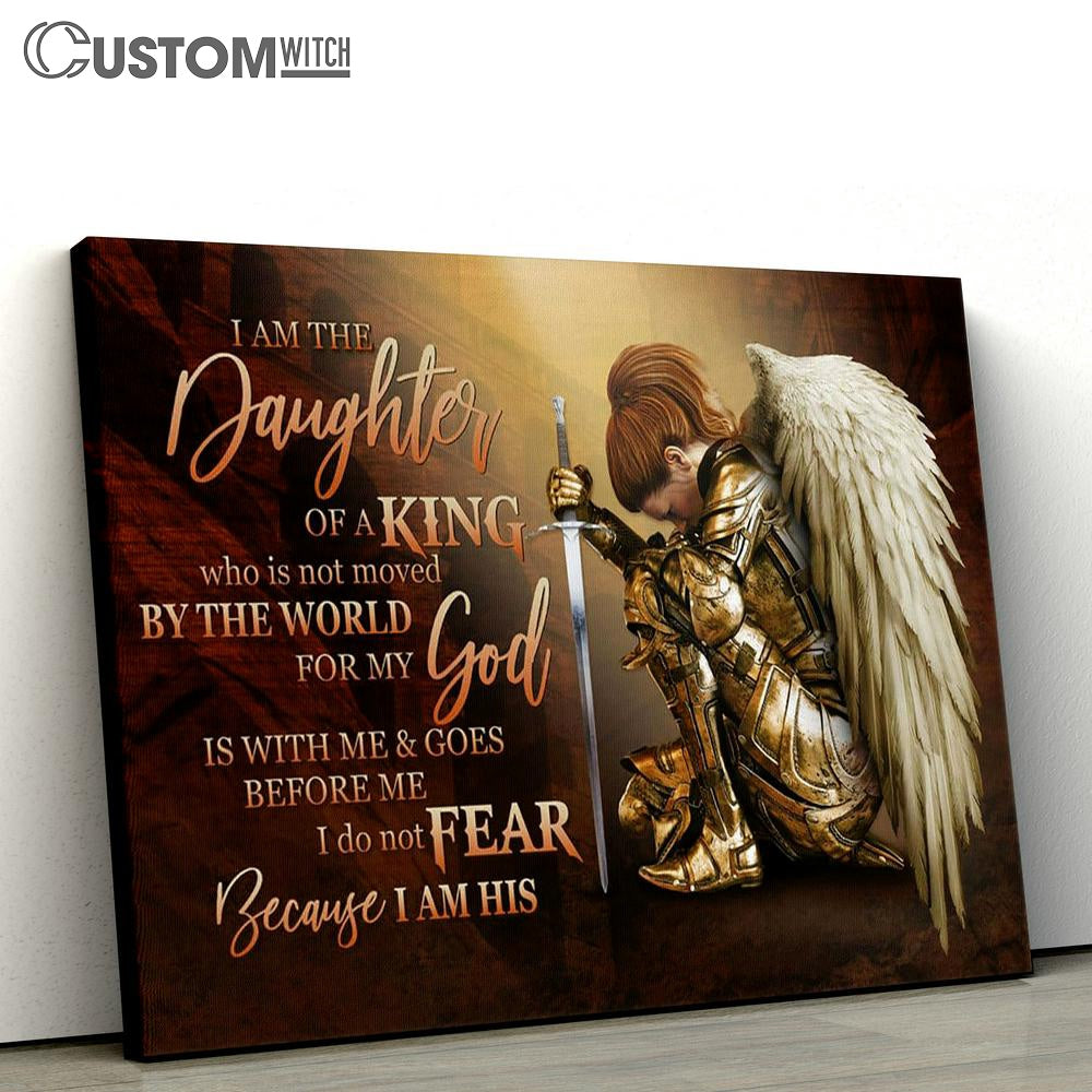 Female Warrior I Am The Daughter Of A King Canvas Print - Inspirational Canvas Art - Scripture Wall Art