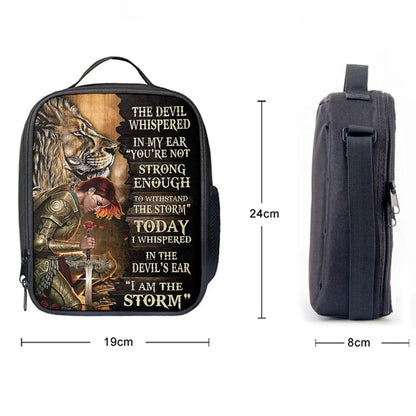 Female Warrior Lion I Am The Storm Lunch Bag, Lion Lunch Bag, Christian Lunch Bag, Religious Lunch Box For School, Picnic