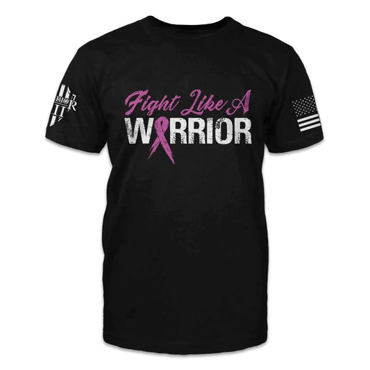 Fight Like A Warrior All Print TShirt, Unisex T Shirt For Breast Cancer Survivor, Breast Cancer Gift Ideas, Unisex T Shirt