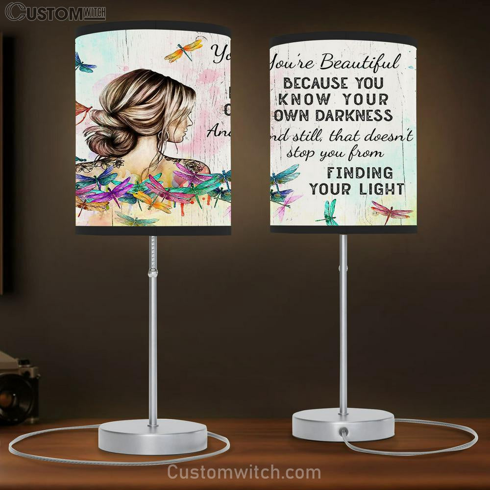 Finding Your Light Table Lamb Gift - Hippie Dragonfly Lamb Gift - Encouraging Gifts For Women