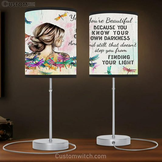 Finding Your Light Table Lamb Gift - Hippie Dragonfly Lamb Gift - Encouraging Gifts For Women