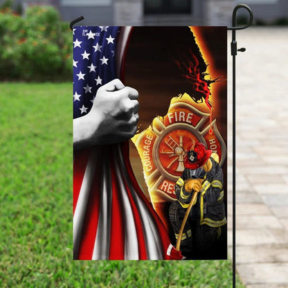 Firefighter Jesus Christian American Flag, Outdoor Christian House Flag, Christian Flag, Scripture Flag, Garden Banner